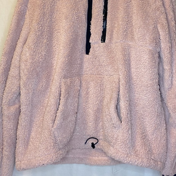 PINK SHERPA HALF ZIP PULLOVER - Picture 4 of 5